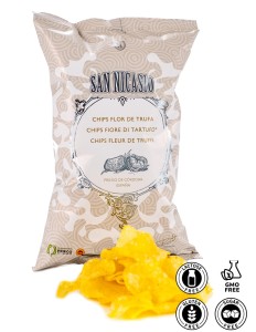 San Nicasio Chipsy Ziemniaczane z Truflami, Pieczone na Oliwie Extra Virgin, 150g
